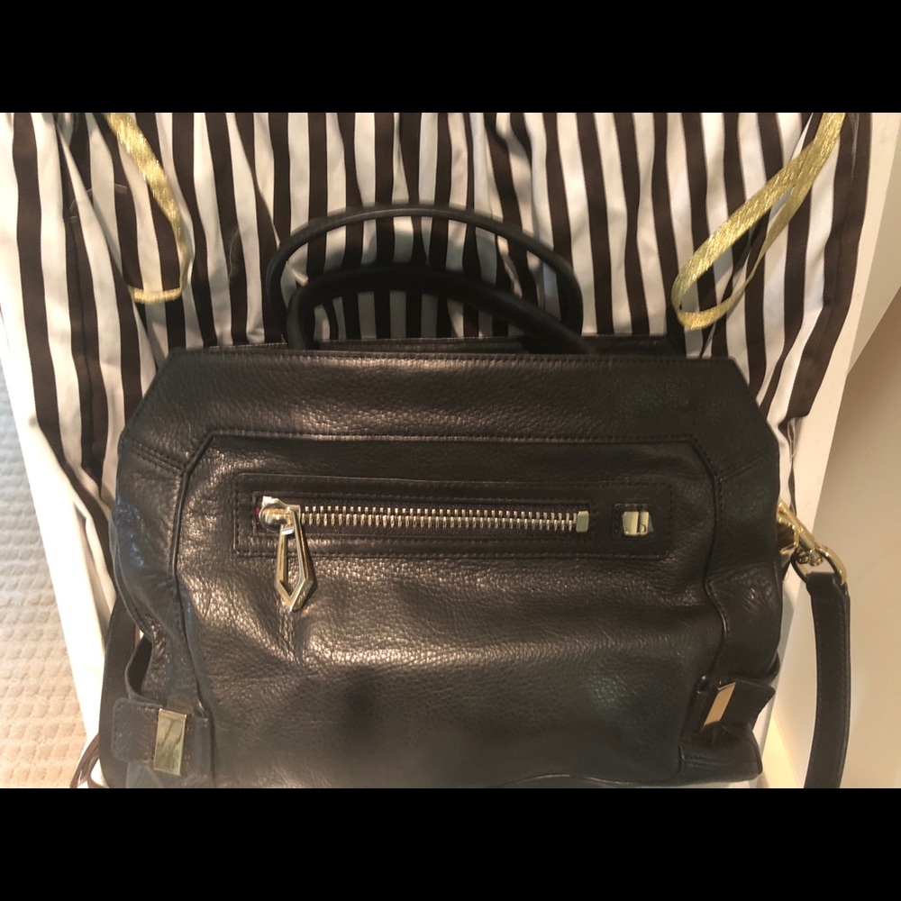 Henri Bendel Leather Bag with handles and strap